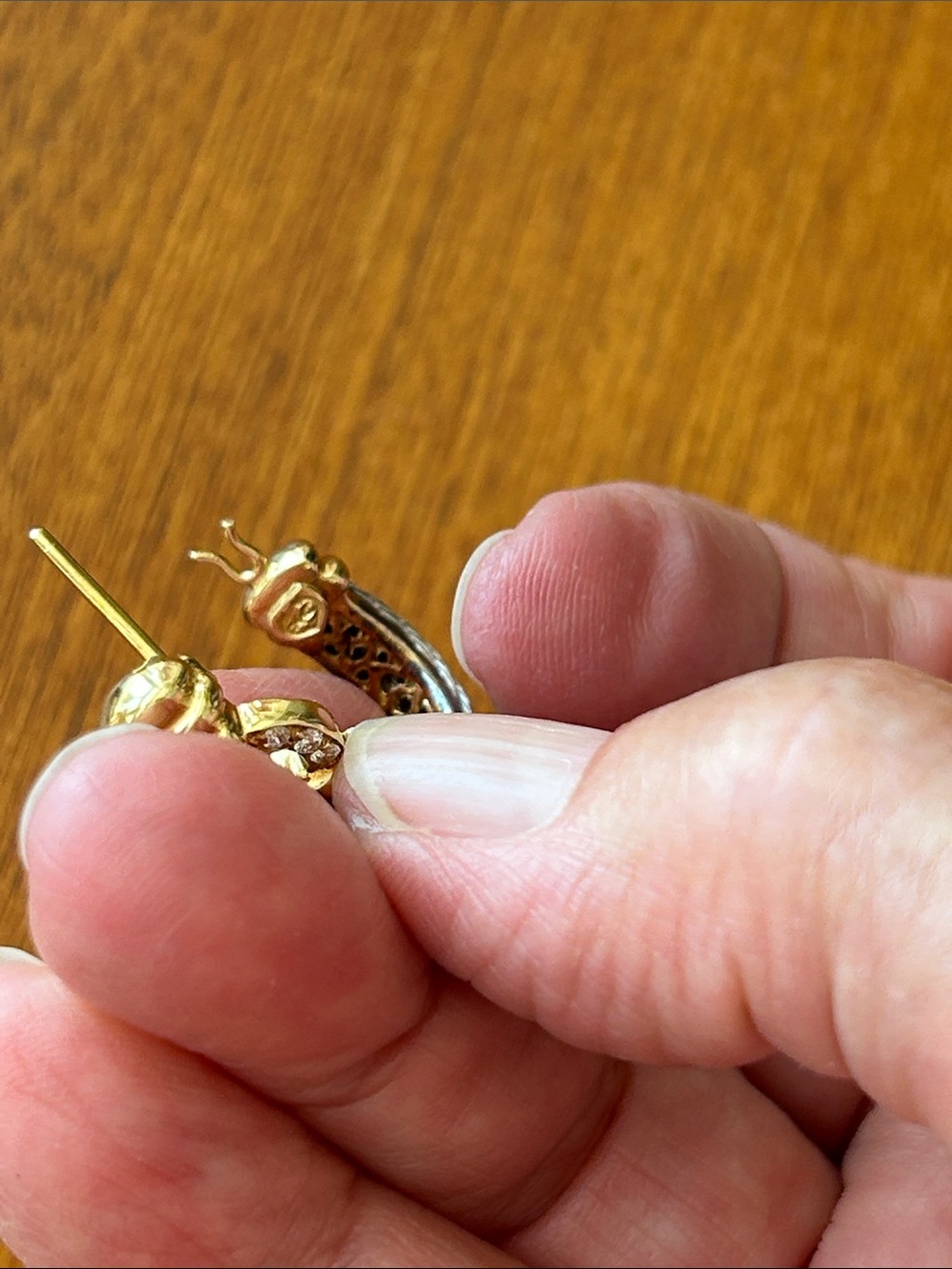 Philippe Charriol earrings and ring 18k yellow gold and diamonds - Picture 9 of 10